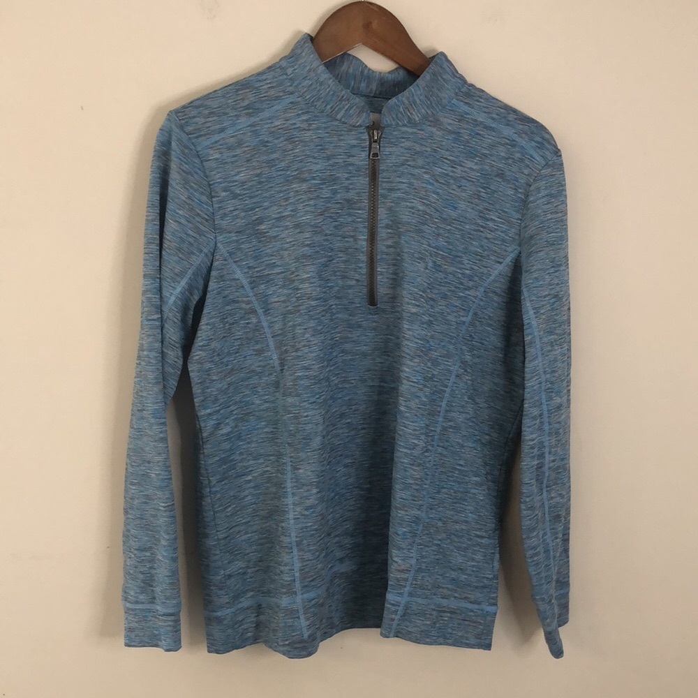 EP Pro Tour Tech Performance Jacket heather blue black hues zips long sleeve XL